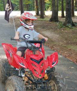 Drew's early driving...